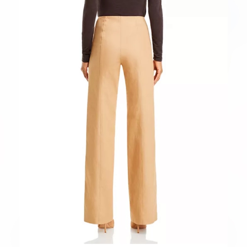Cinq à Sept Azure Long Wide Leg Jeans Pants in Sahara Tan Trousers Size 6 - Picture 5 of 16